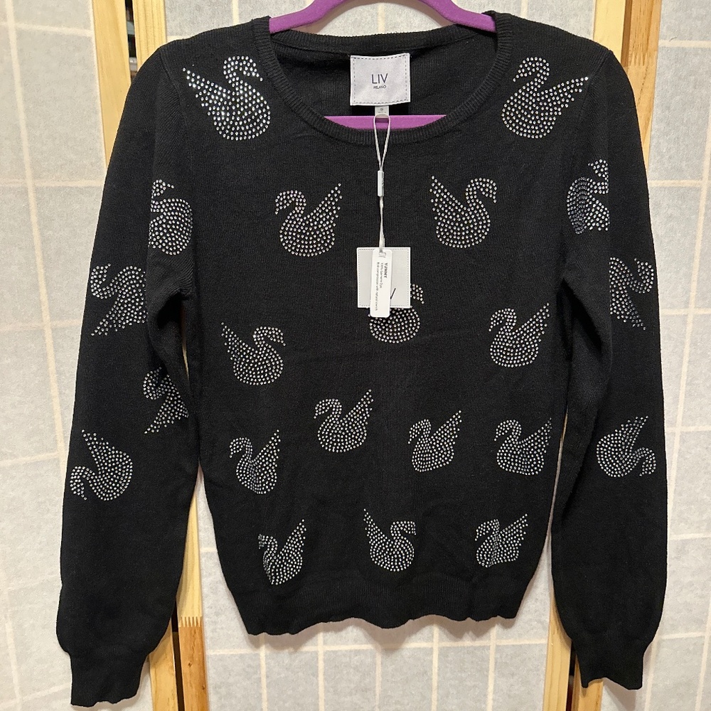 LIV MILANO BLACK  SWEATER
